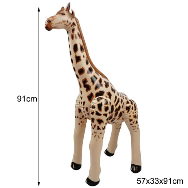 Stor Simulering Giraf Zebra Jungle Dyr oppustelig ballon