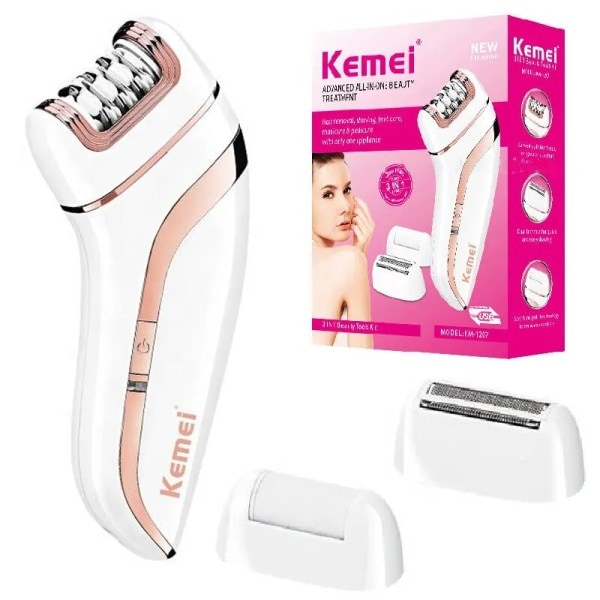 3 i 1 dame epilator damer elektrisk barbermaskin ansiktsbehandling kropp bikini trimmer oppladbar hårfjerning