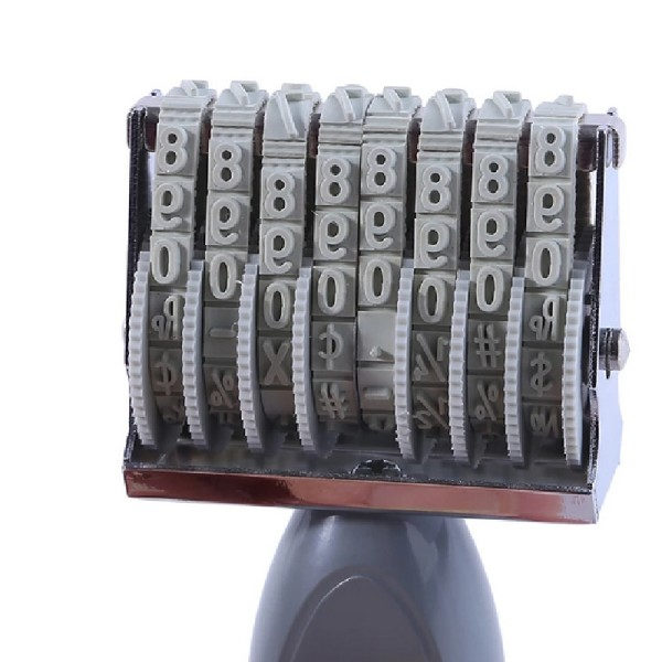 Hjul Ruller 8 cifre Nummerering Stempel Trolley Dato Scrapbooking Rullende Ord Dato Stempler