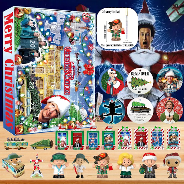 2D advent kalender 24 dagar  advent kalender med  slumpmässiga fasta siffror