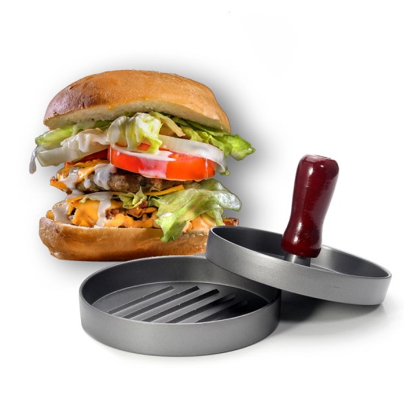 Hamburger Press, Non-Stick Burger Press, Perfect Hamburger Mould Ideell for BBQ,Eessential Kitchen  Tilbehør