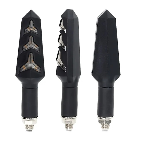 Motorcykel Modifiering Tillbehör LED Fishbone Vrid Signal 12V El Fordon Y-formad Flöde Indikator Signal Ljus
