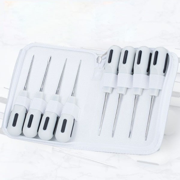 8st set Dental Luxating Lift Hissar Clareador Curved Root Extracting Tandläkare Kirurgiskt Instrument