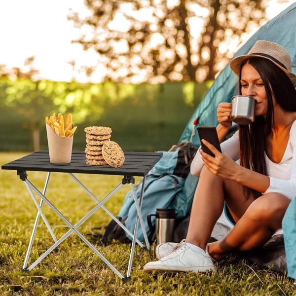 Camping Bord Pliante Ultralight Sammenklappeligt Borde Til Udedørs Sammenfoldeligt Aluminium Skrivebord