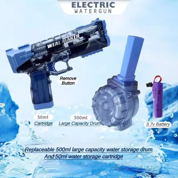 Elektrisk vatten pistol automatisk avblåsning leksak pistol stor kapacitet vattenpistol pistol utomhus sommar strand leksak
