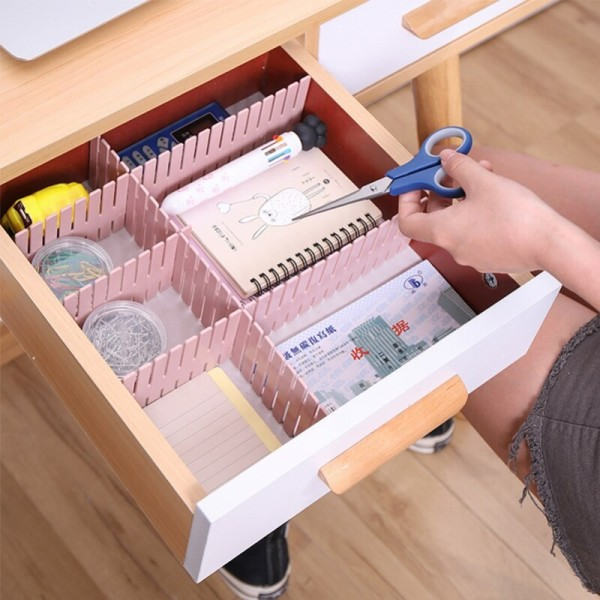 4 deler Divider Justerbar Husholdning Oppbevaring Skap Kombinasjon Undertøy Sokker Skuff Arrangør