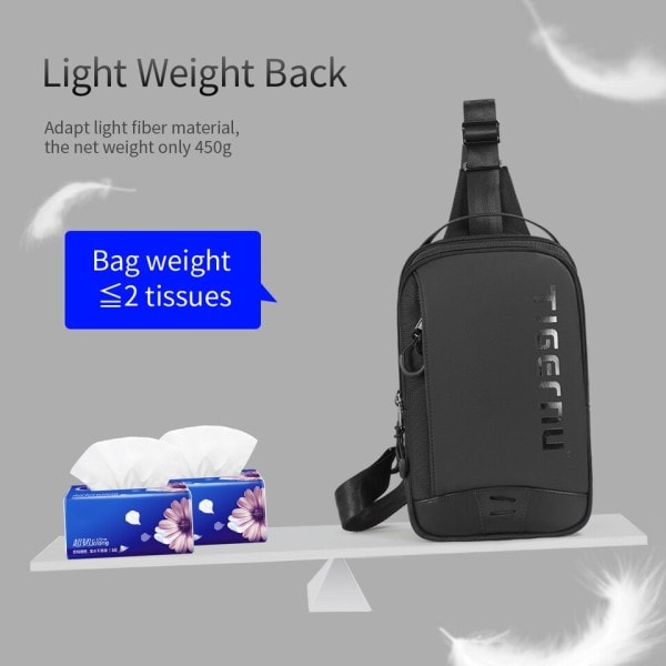 Bröst väska för män cool stil herrar axelväska 9,7 tum IPad väska Casual man crossbody väska