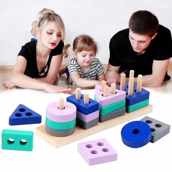 Montessori lelu puiset rakennus palikat varhais opetus lelut