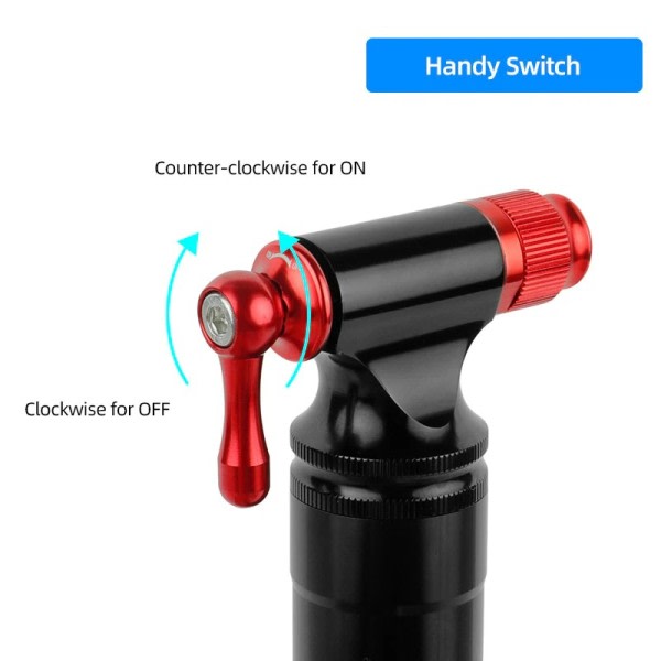 Cykel CO2 Inflator Passer Presta Scrader Ventil Vej MTB Dæk Hurtig Pumping Gevind
