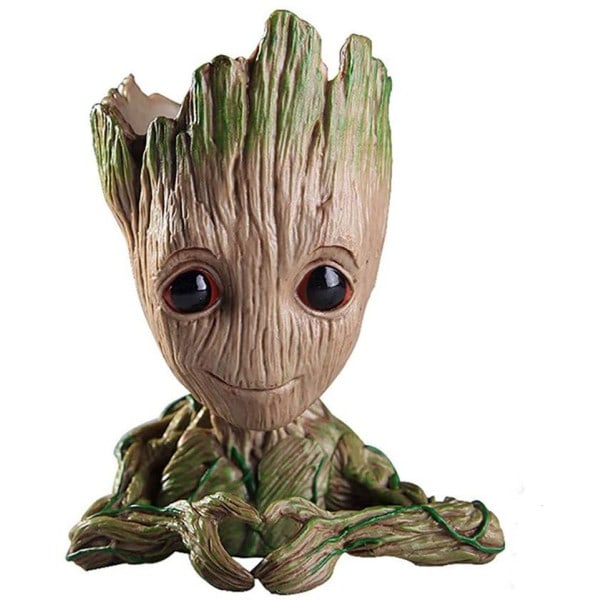 Hem Trädgård Baby Groot Blomma Kruka Penna Kruka hållare Växter Blomma Kruka Söt Action Figurer Leksaker