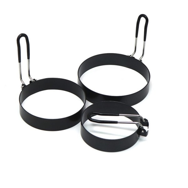 Rustfritt stål egg steking ring metall sirkel form stekt posj pannekake form med håndtak 1stk liten