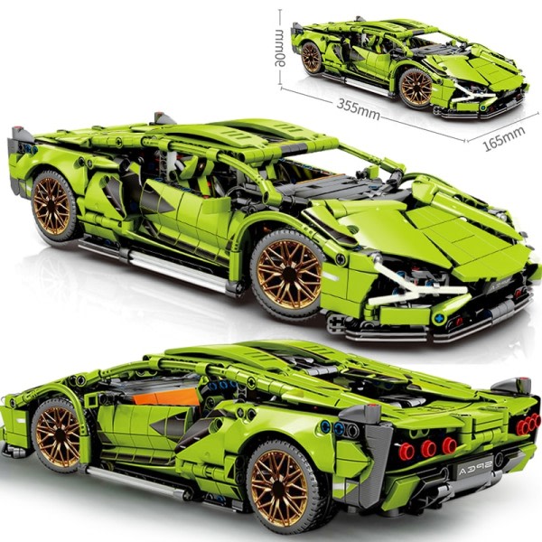 Teknisk Bygg block Racing Bil Statisk Modell Eller Fjärrkontroll El RC Bil Version Valfritt Konstruktion leksaker