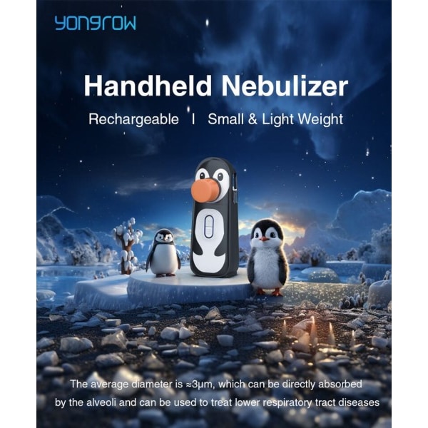 Oppladbar Silent Mesh Nebulizer Håndholdt Astma Inhalator Atomizer