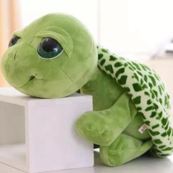 Baby Super Grøn Store Øjne Fyldt Skildpadde Skildpadde Dyr Plys Baby Legetøj  c87d | Fyndiq