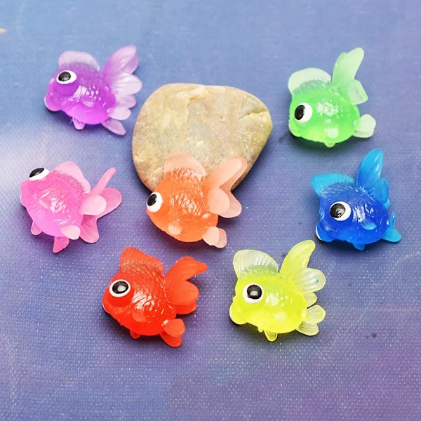 Kawaii Simulation Gummi Guldfisk Baby Bad Vand Lege Spil Legetøj