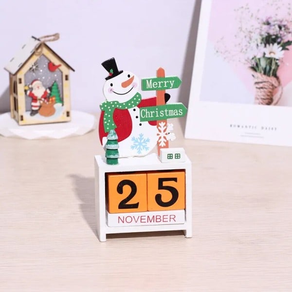 Jul pynt træ nedtælling kalender pynt gave fest tilbehør vindue bord bolig indretning