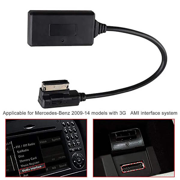 Bil trådløs adapter modul V5.0 BT MMI AMI lyd musikk kabel