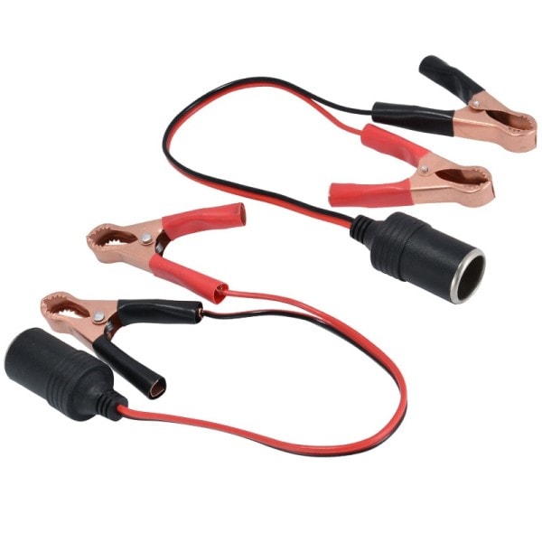 Bil batteri terminal klemme klips sigarett lighter strøm stikkontakt adapter