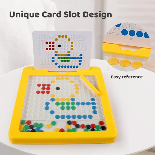 Magnetisk tegnebræt til småbørn Doodle tavle med magnetisk pen og perler montessori pædagogisk førskole rejselegetøj