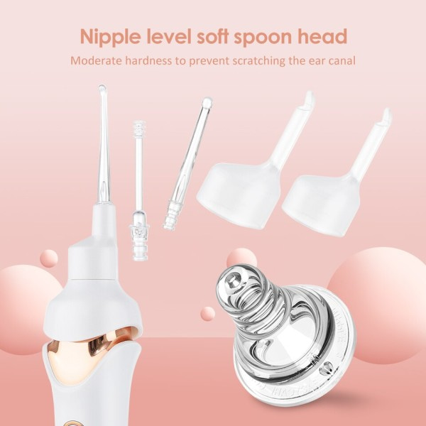Trådløs Elektrisk Ear Pick Safe Vibration Smertefri Ear Cleaner Fjerner Spiral Ear Cleaning Device Dig Voks