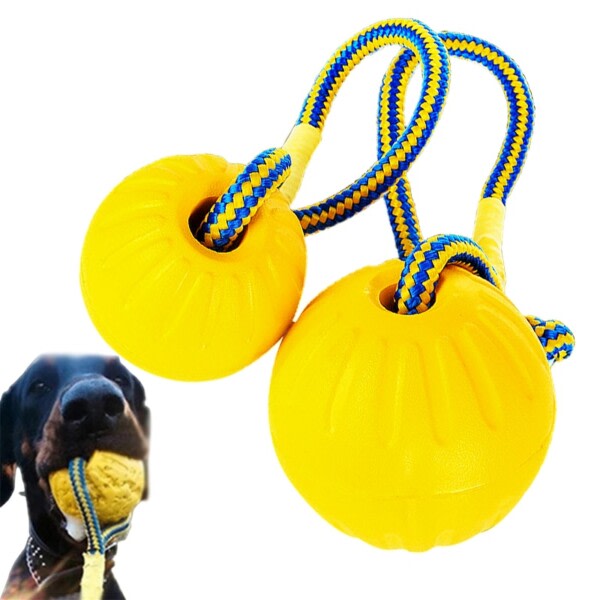 Kjæledyr ball leke med tau interaktivt hund leker