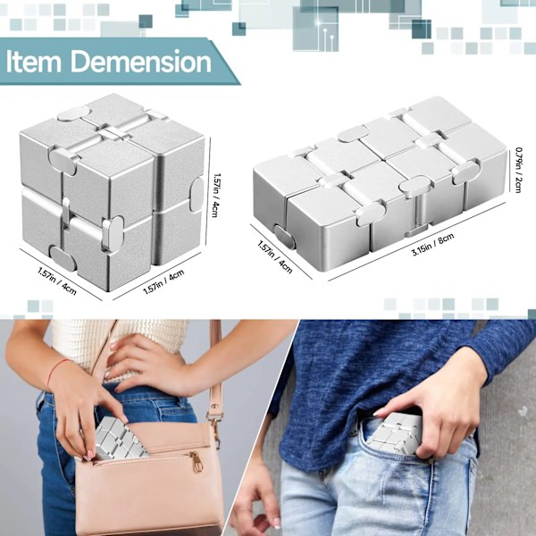 Magic Cube Stress Relief Toy Infinity Cube Portable Educational Toys Dekomprimerar Relax Leksaker