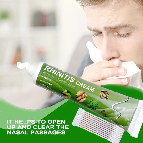Næse Næse creme Sinusitis Behandling Salve Allergisk Kløende Næser Nysen Stop