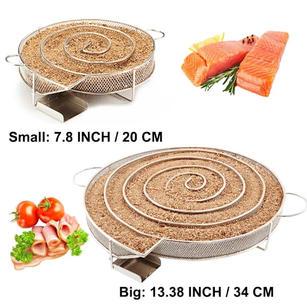 Kall Rök Generator Träkol Grill Runda nät