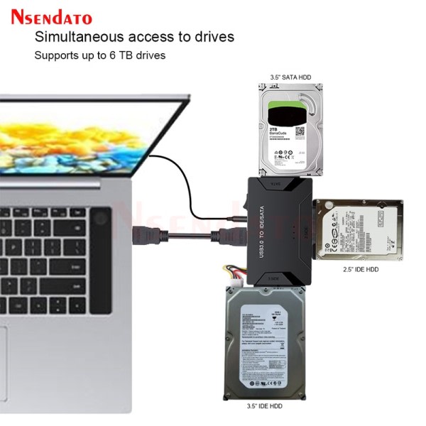 Universal Adapter USB3.0 USB 3.0 Data Transfer to SATA IDE Combo External Converter