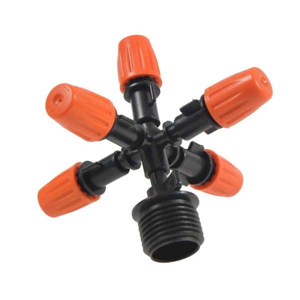 Tåke sprinkler 5-veis tåke sprinkler dyse justerbar dåke tåke vann 1 sett automatisk blomst