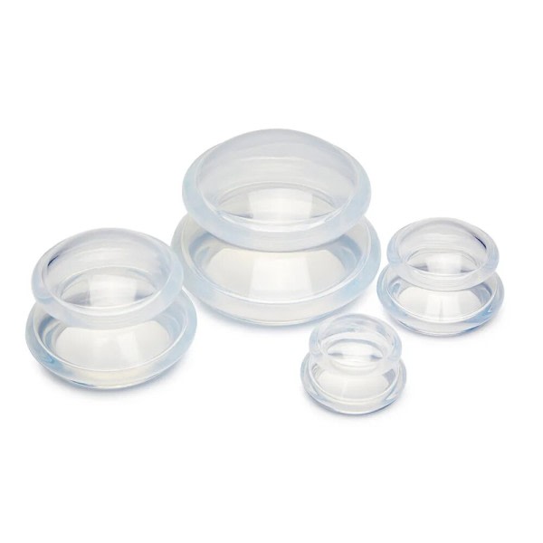 4 stykker  Silicone Massage Kopper Vakuum Sugekop Anti Cellulite Krukke Ansigts Krop Cupping Massage til Krop Afgiftning