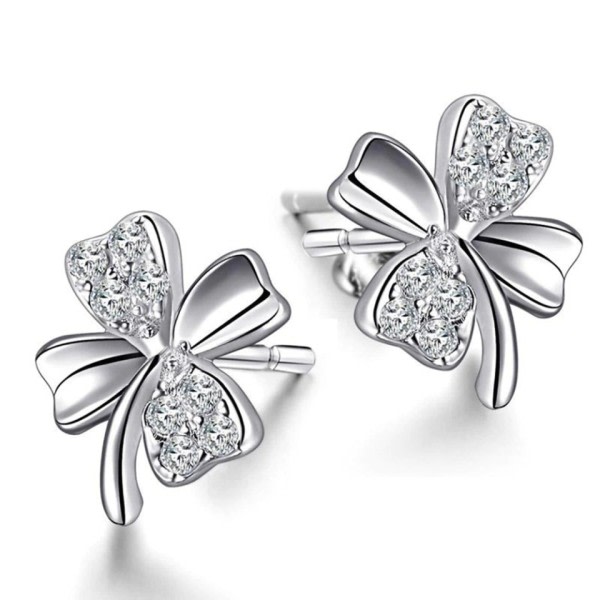 silver nål ny kvinnor mode hög kvalitet smycken kristall super blixt zirkon blomma försilvra örhängen