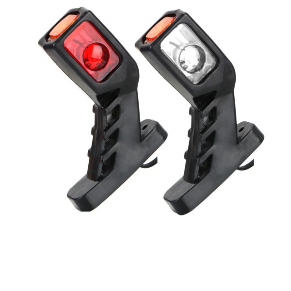 LED Side Marker Lys Bilstyling Baklykt Montering Lastbil Lampe Hvit Rød Gul Indikator Lampe
