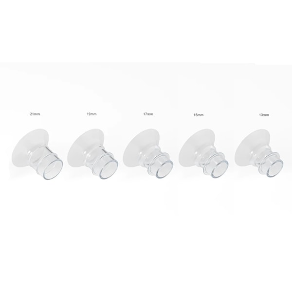 4 delar Bröst Pump Tillbehör Fläns Tratt Insatser 15mm Kaliber Storlek Adapter Omvandlare Liten Nipplar Horn Adapter