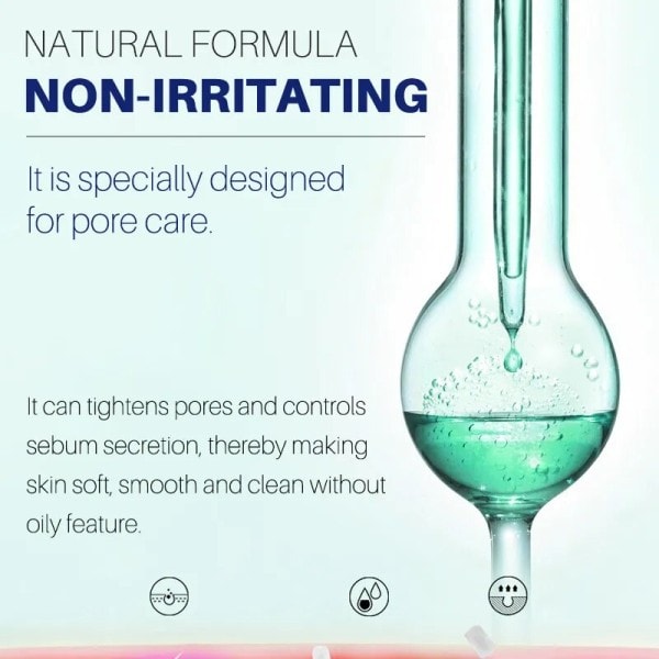 Pore Shrinking Ansigt Serum Fjerner Hormehoveder Mørke Pletter Acne Behandling Olie Kontrol Fugtgivende