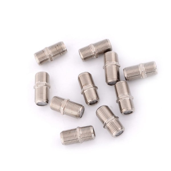 10 stk   aluminium   legering   snedker   tønder   stik   F   stik   kobling   adapter