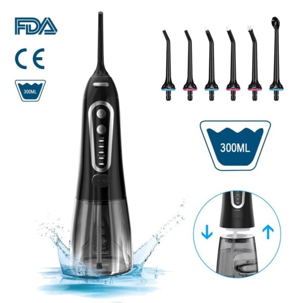 Oral Irrigator 5 Modes Portable Rechargeable Dental Water Jet