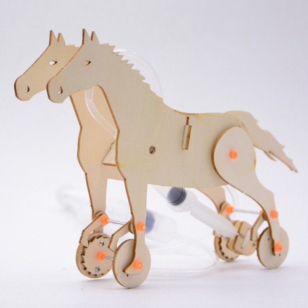 Löpning röd kanin häst montering modell teknik liten produktion tryck häst handgjorda material