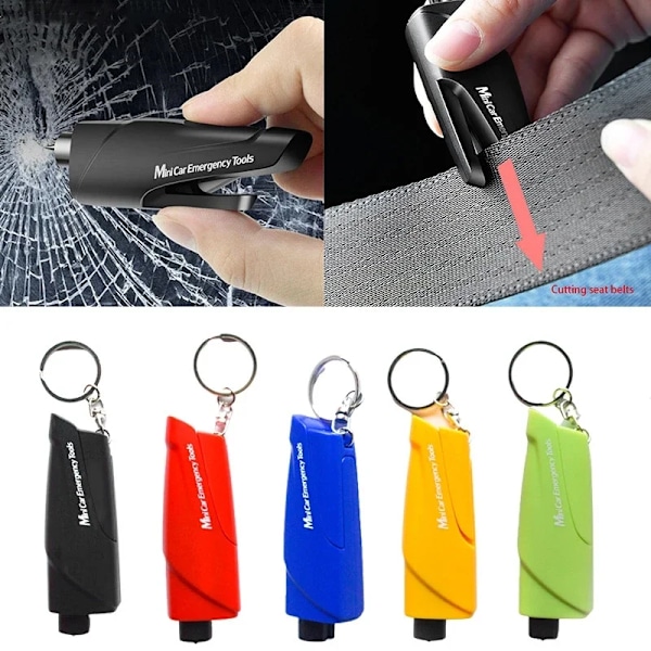 Bil Mini Sikkerhed Hammer rudeafbryder Rescue Kit Life Saving Seat Sele Cutter Vindue Breaker