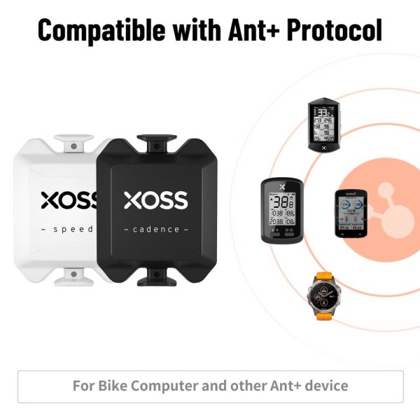 X1 Suite Speed Cadence Sensor 400Hrs Battery Life IPX7 Vattenproof Bluetooth ANT+ for Cykel Dator Cykel Tillbehör MTB