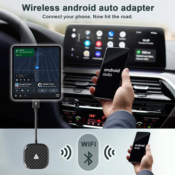 Langaton Carplay Dongle Muunna langallisesta langattomaksi android/iPhonelle Plug and Play