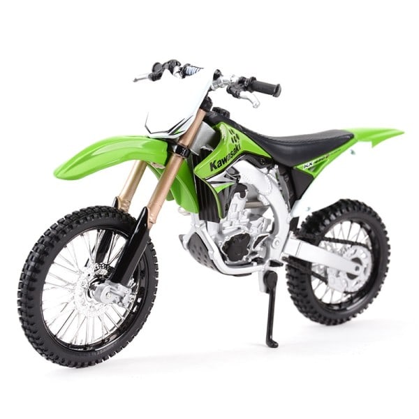 Kawasaki KX 450F Green Die Cast ajoneuvot keräily harrastukset moottoripyörä malli lelut