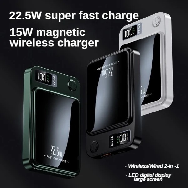 20W langaton pikalaturi Magsafe magneettinen kannettava ulkoinen apu akku 20000mAh
