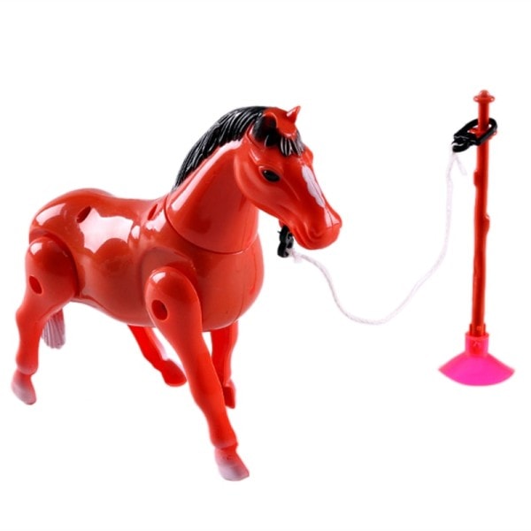 Plast Elektrisk Hest Omkring Pæl Cirkel Legetøj Action Figur Legetøj