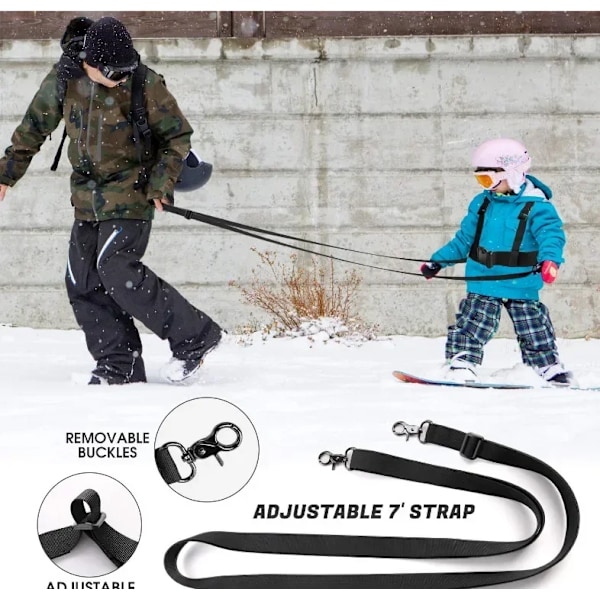 Barn skidor sele med väska drag rep baby gå tålig pålitlig barn skidor säkerhet bälten träning bälte för snowboardåkning