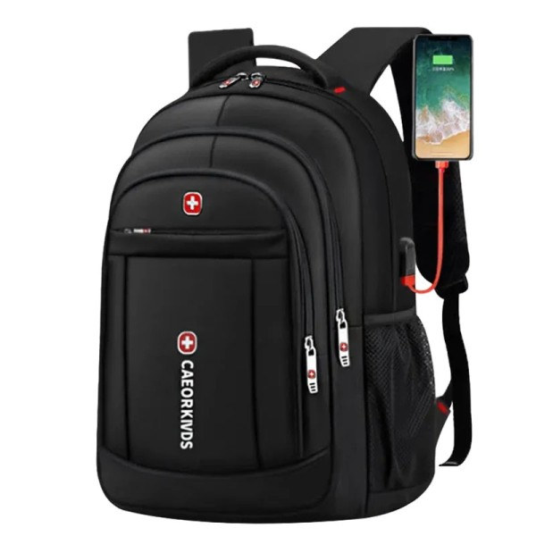 Miesten's suuri kapasiteetti reppu USB lataus kannettava reppu