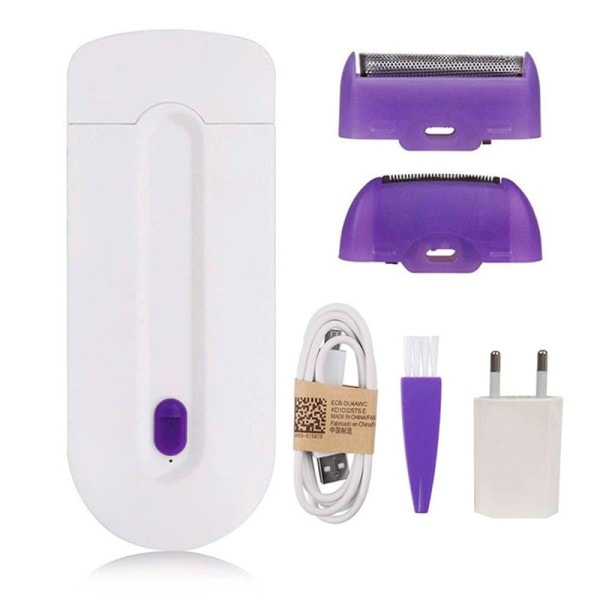 Profesjonell Smertefri Hårfjerningssett Laser Touch Epilator USB Oppladbar