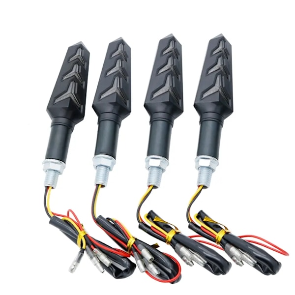 Motorcykel Modifikation Tilbehør LED Fishbone Sving Signal 12V Elektrisk Køretøj Y-formet Flow Indikator Signal Lys