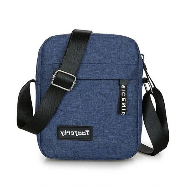 Nylon axel väska herr's solid färg messenger väska
