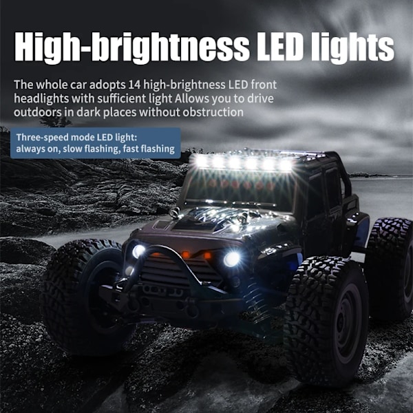 70 km% 2FH  4WD RC auto  LED kaukosäätimellä autot